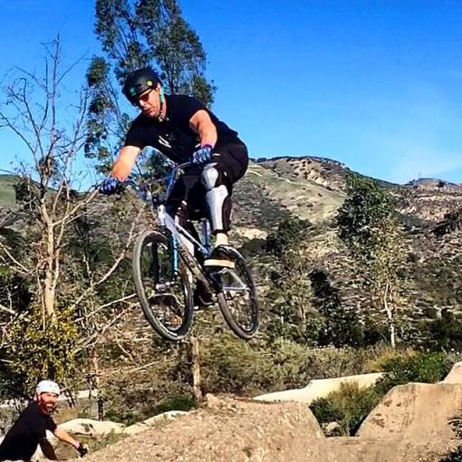 Stu Thomsen at the Oakley Pumptrack