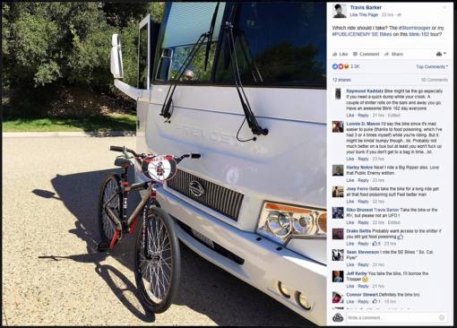 Travis Barker cruiser tour